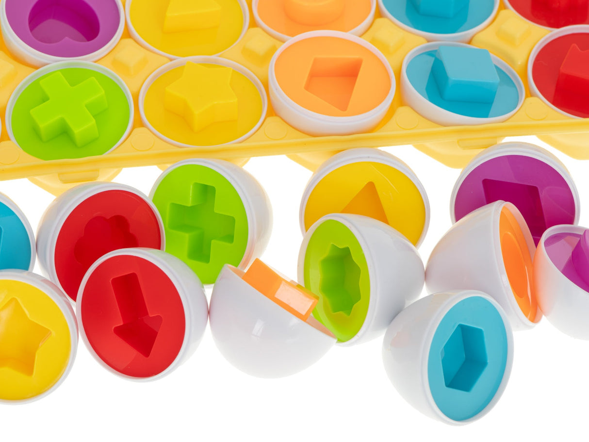Formsorterare ägg 12 delar Montessori leksak 18 mån+
