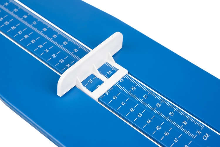 Fotmåttband skostorleksmätare 9-31 cm (EU 15-48) för barn/vuxna