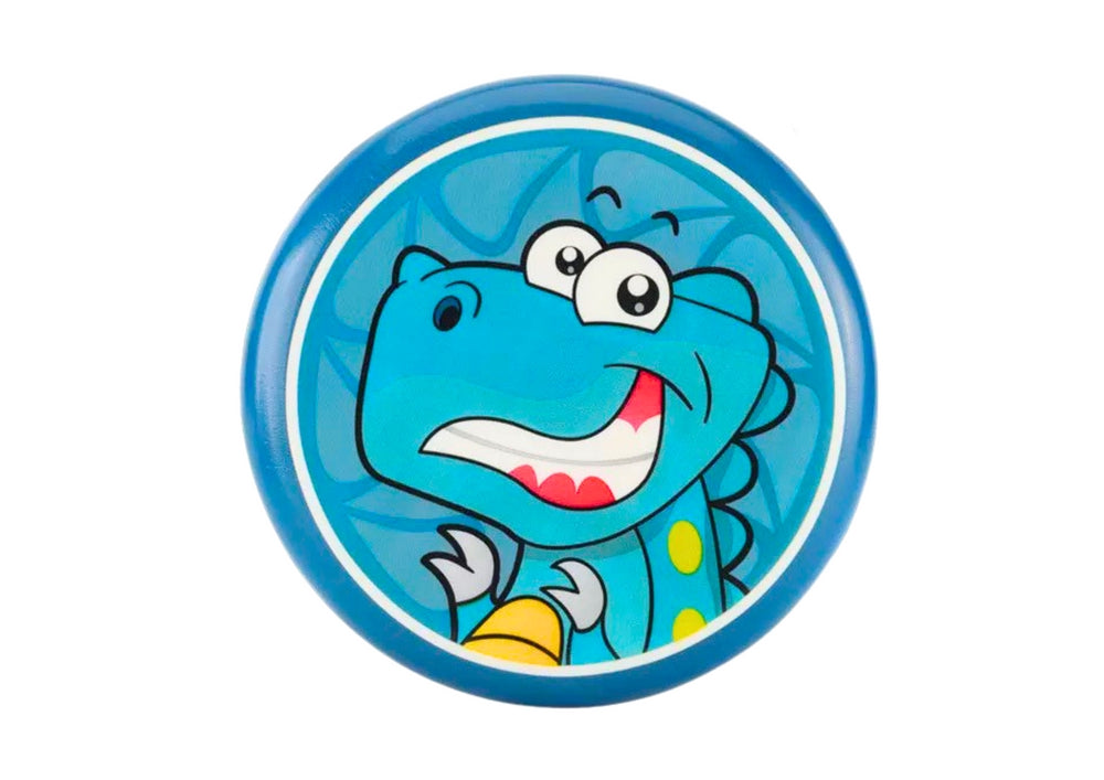 Frisbee i skum 20 cm med dinosauriemotiv blå, från 3 år