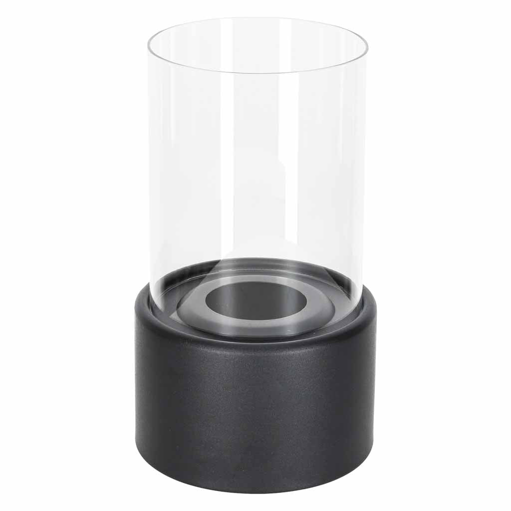 Fristående biokamin biofuel matt svart 27,5 cm med skyddsglas