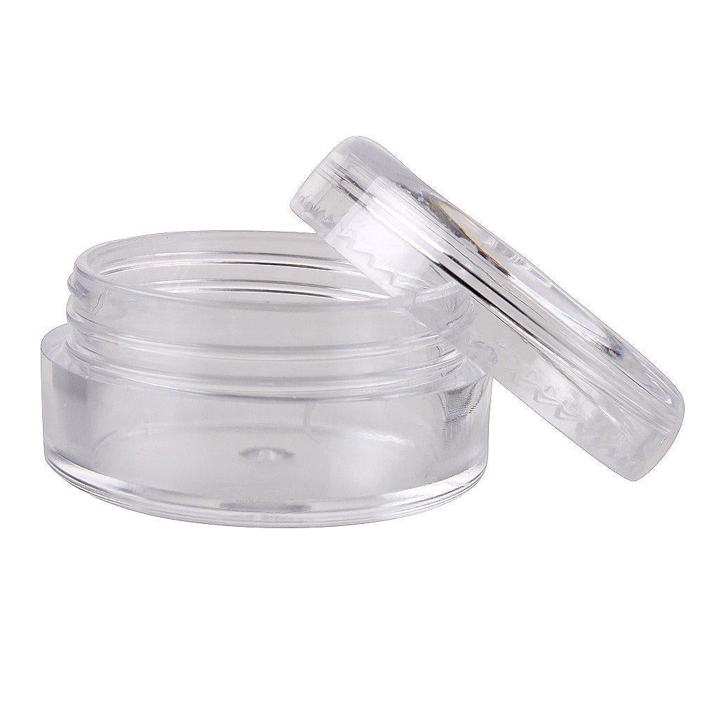 Förvaringsburkar med lock 10 st 10 ml transparenta för pärlor