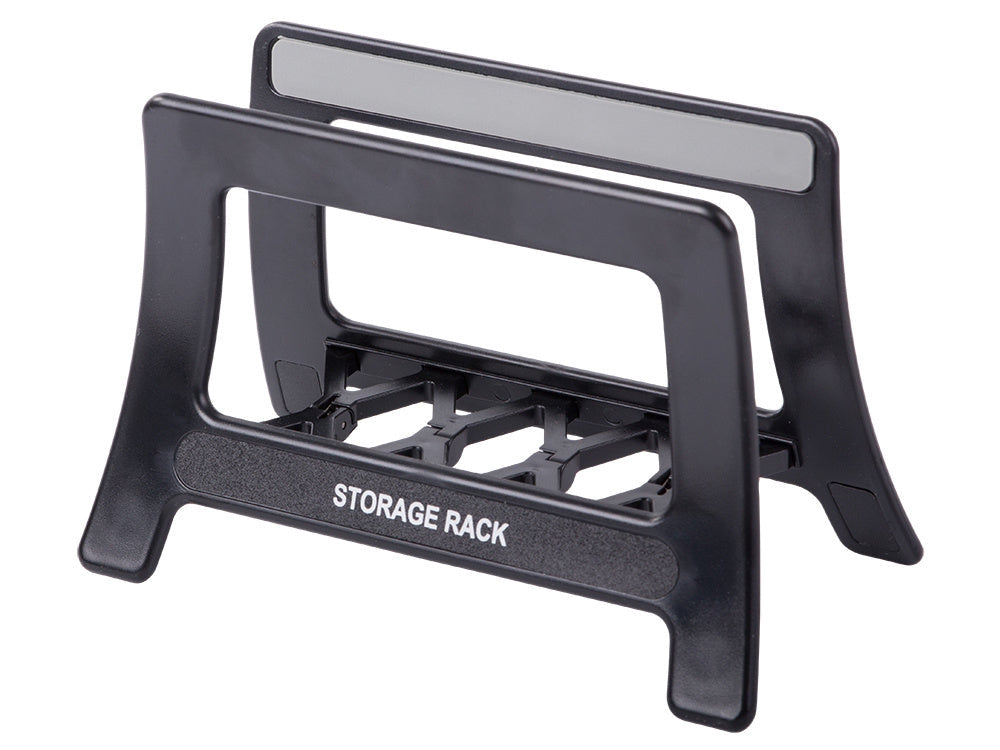 Förvaringsställ för skärbrädor och lock plast svart 19x10x12,5 cm