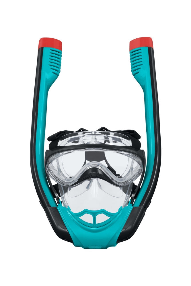 Fullface snorkelmask L/XL med torr snorkel och envägs luftflöde 14+