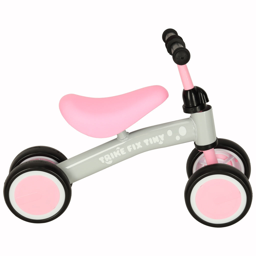 Fyrhjulig löparcykel barn 2+ rosa justerbart styre max 30 kg