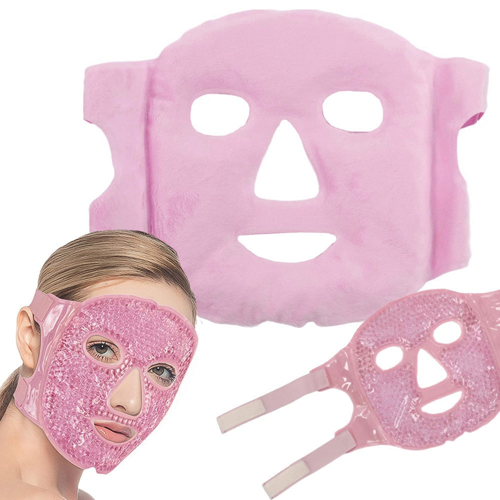 Gel ansiktsmask kyl- och värmemask rosa, universalstorlek