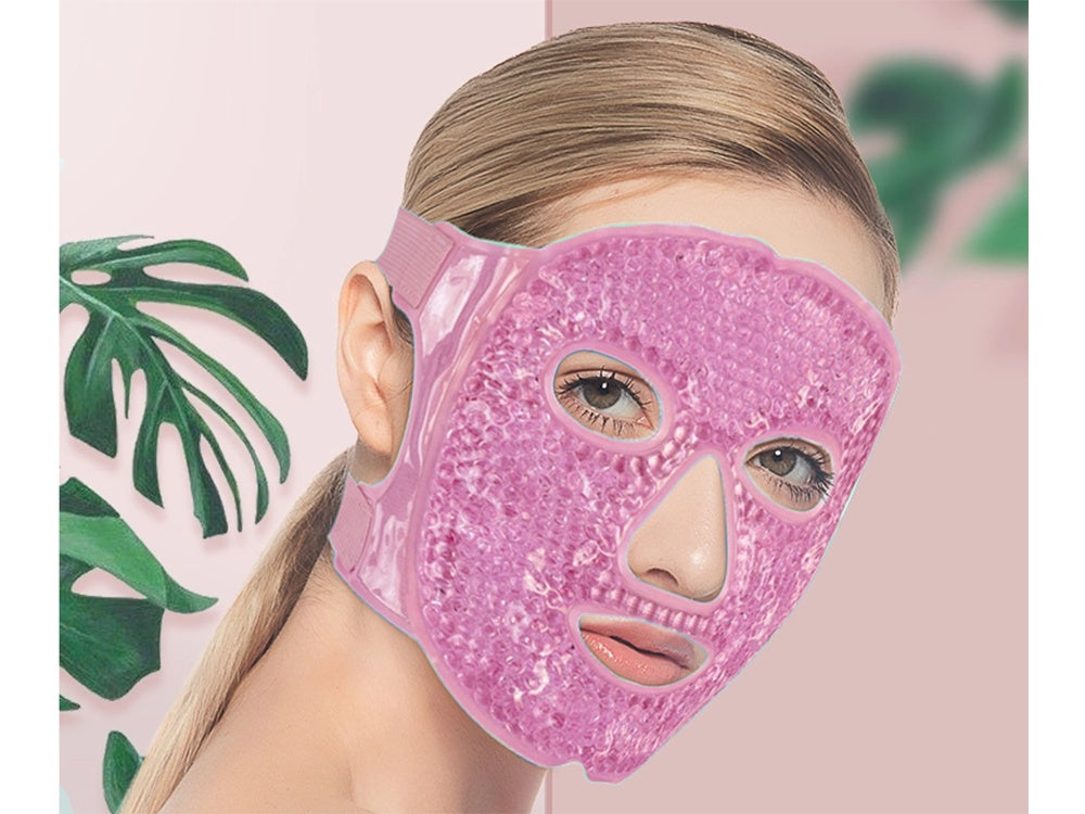 Gel ansiktsmask kyl- och värmemask rosa, universalstorlek
