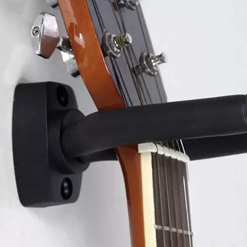 Gitarrhållare väggmontering justerbar svart, universell för gitarr/bas