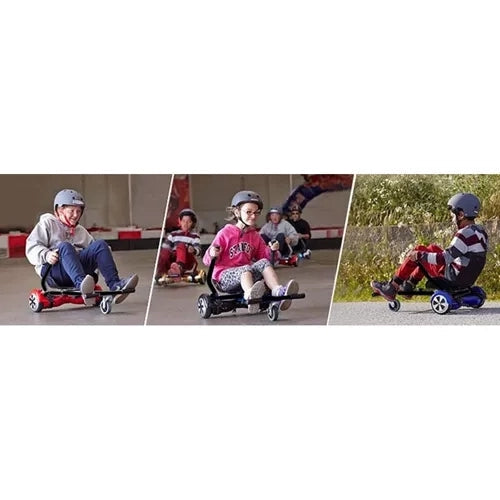 Go-kart kit till hoverboard med sits, justerbar 40-60 cm, svart/orange