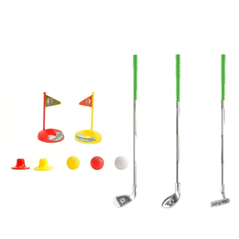 Golfset för barn 48 delar med 3 klubbor, 3 bollar och 2 hål, 3+ år