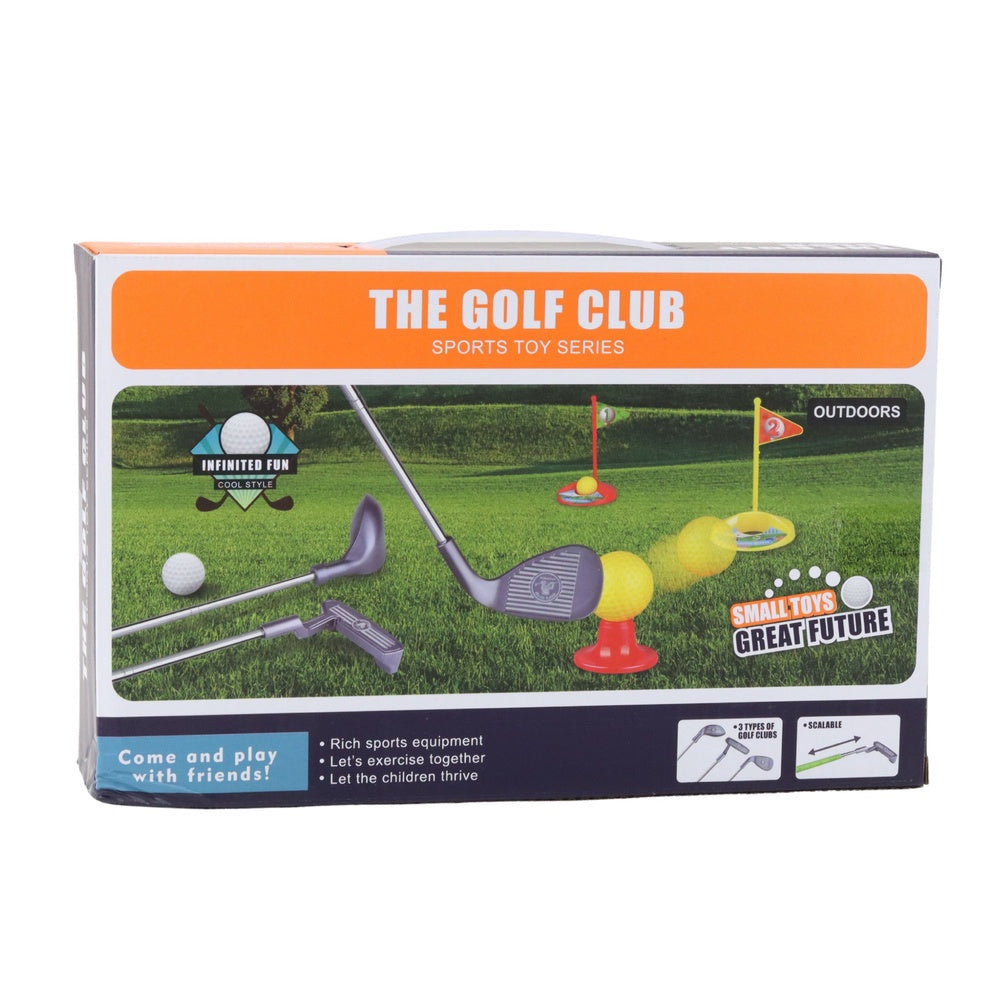 Golfset för barn 48 delar med 3 klubbor, 3 bollar och 2 hål, 3+ år