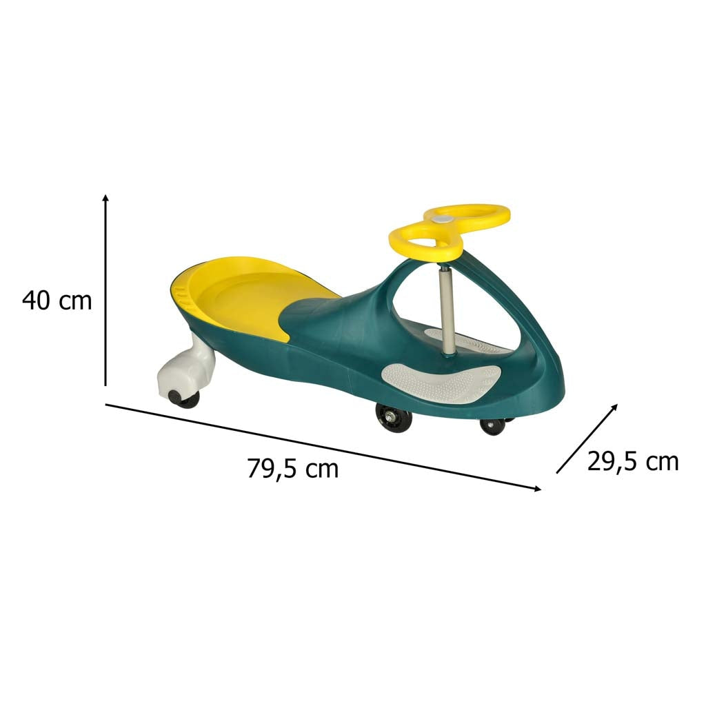 Gravity ride-on bil med LED-hjul och gummihjul, max 80 kg