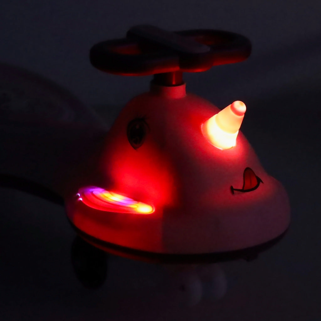 Gravity scooter med LED-hjul rosa för barn 3+ max 65 kg
