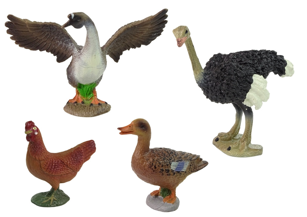 Gårdsdjursfigurer set med bonde och fåglar 5-pack, 3+ år