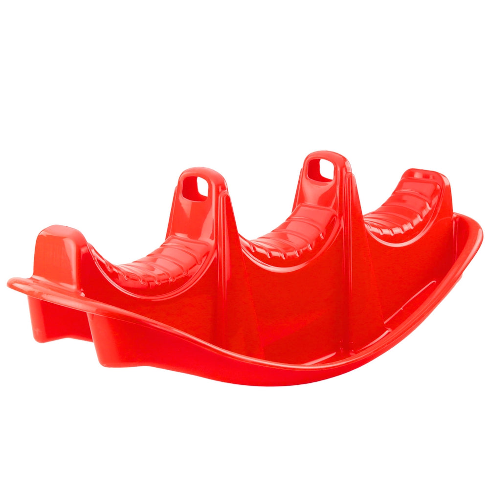 Gungbräda för 3 barn röd plast 100x40x39 cm från 1 år