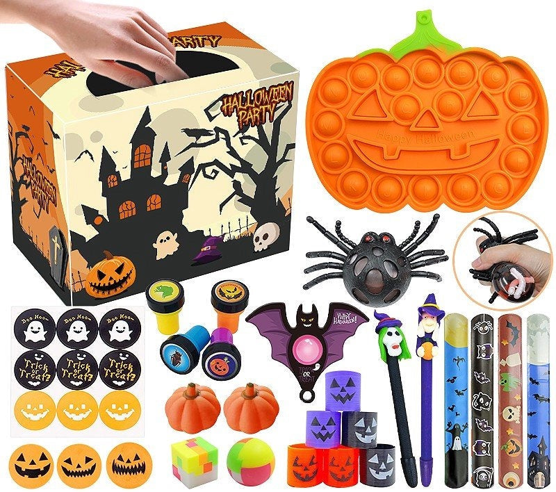 Halloween fidgetleksaker anti-stress set 30 delar, från 3 år