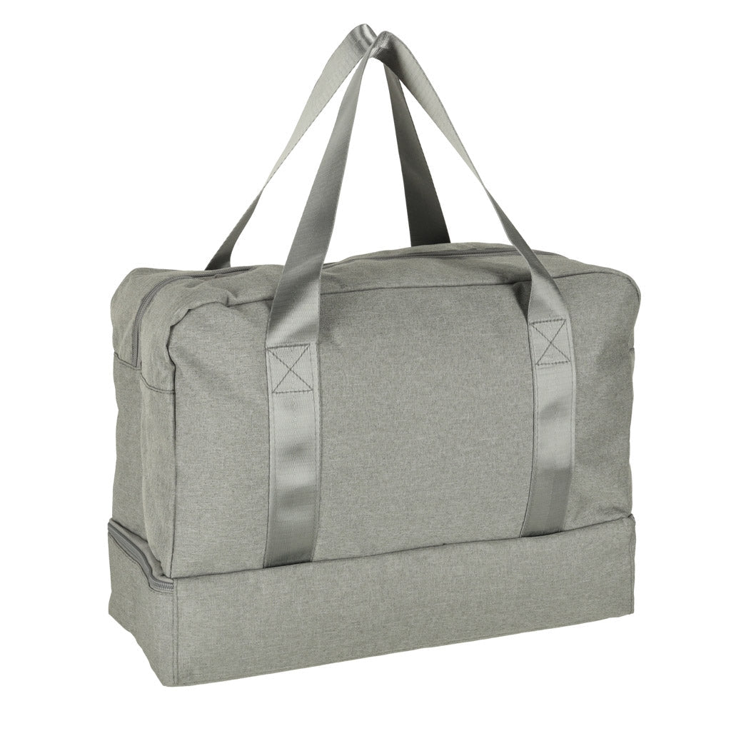 Handbagageväska grå 30x39x18 cm polyester, 5 fack med vattentätt fack