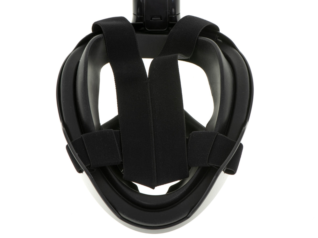 Helmask snorkelmask L/XL svart anti-im med dry-top, GoPro-fäste