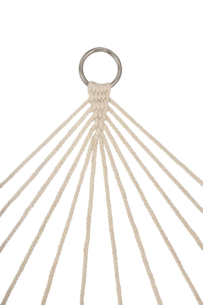 Hängmatta bohemisk med fransar ecru 200x100 cm max 150 kg