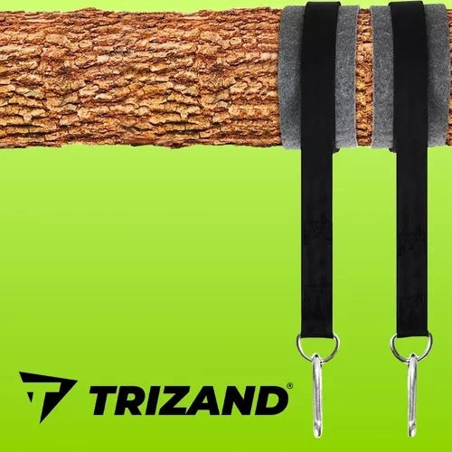 Hängmatte- och gungfäste kit 152 cm nylonrep 150 kg, 2-pack