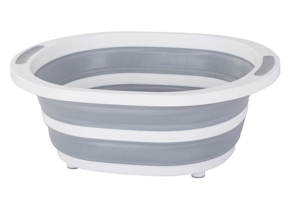 Hopfällbar diskbalja 5 l med avrinningsbräda plast/silikon 40x32 cm