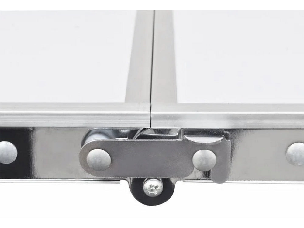 Hopfällbart campingbord 180x60 cm justerbar höjd creme