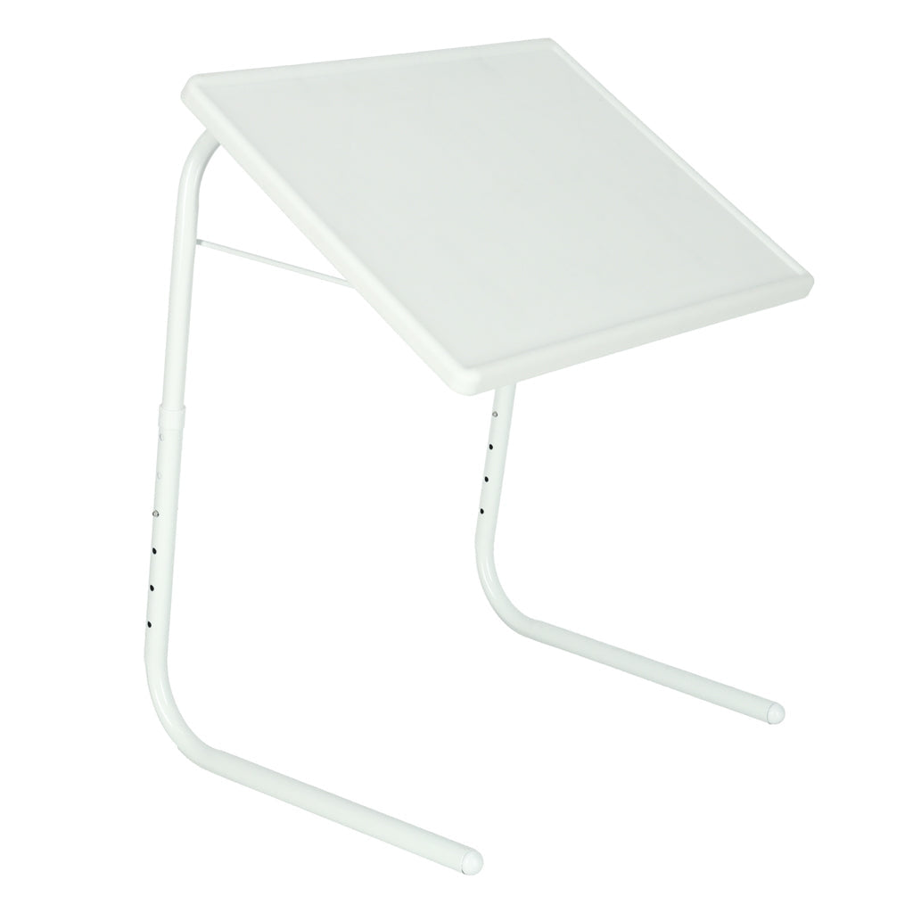 Hopfällbart laptopbord sidobord justerbar höjd/vinkel 52x40 cm vit