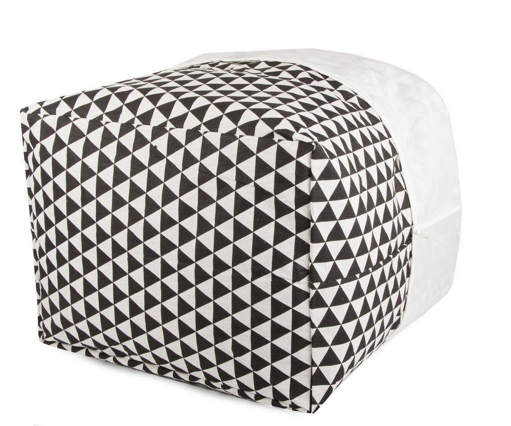 Hopfällbar tvättkorg 90 L rektangulär med lock och snörstängning 45x50x40 cm