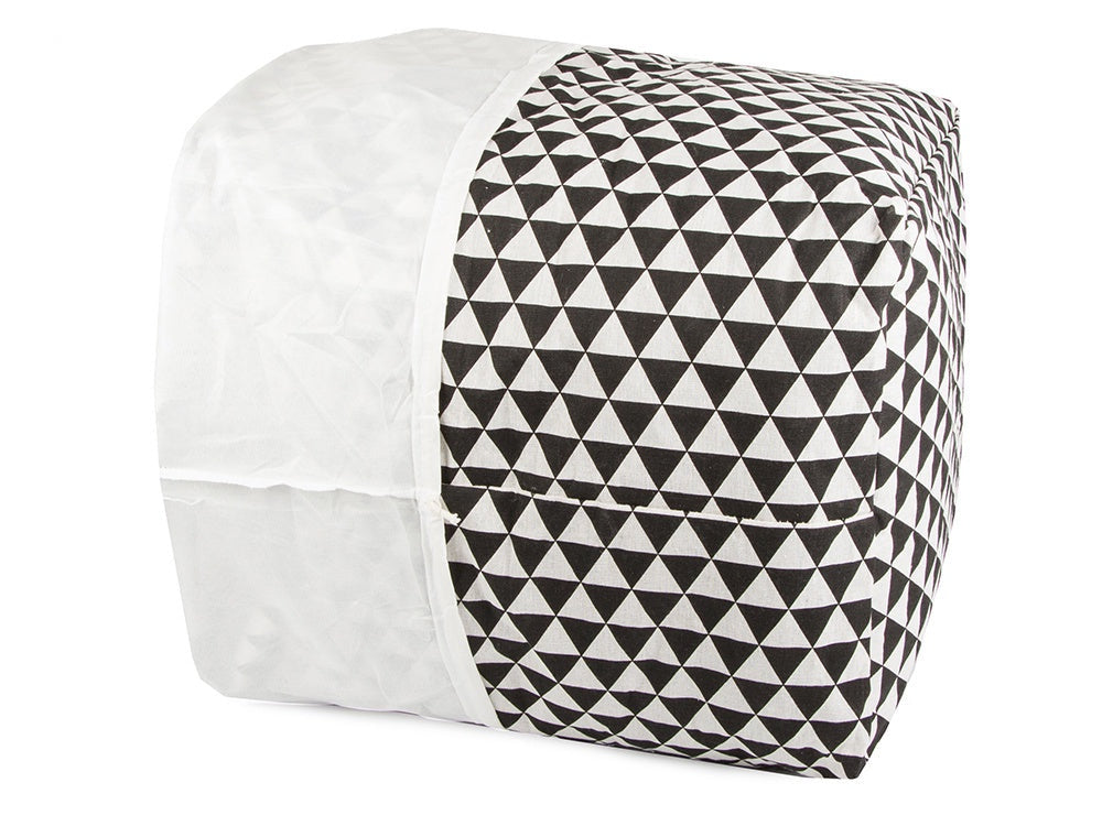 Hopfällbar tvättkorg 90 L rektangulär med lock och snörstängning 45x50x40 cm