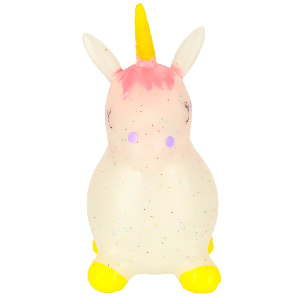 Hoppande ponny gummihäst unicorn 60 cm med pump max 25 kg