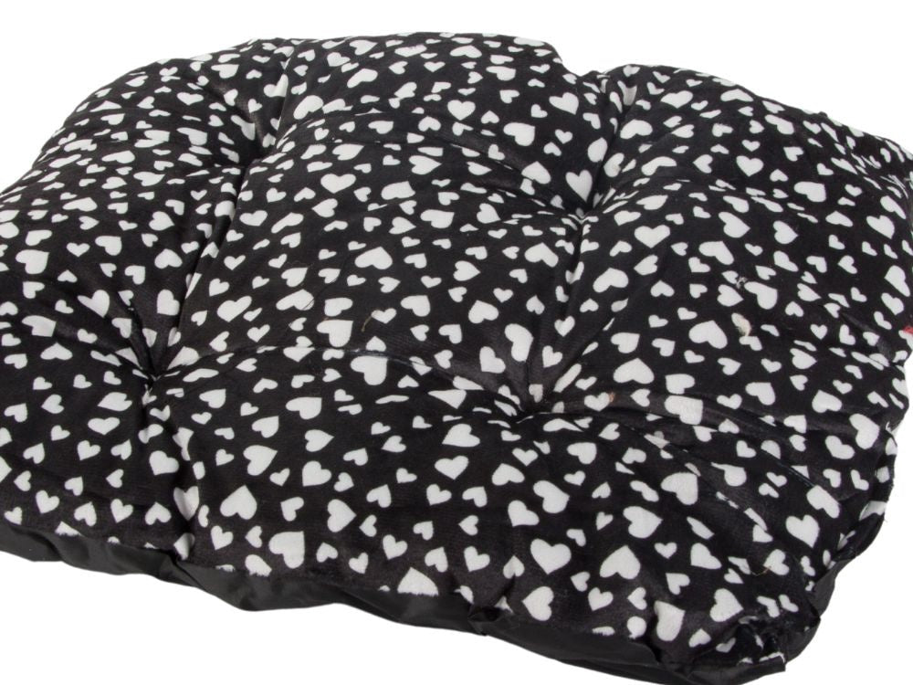 Hundbädd plysch 60 x 50 cm med uttagbar kudde halkfri botten
