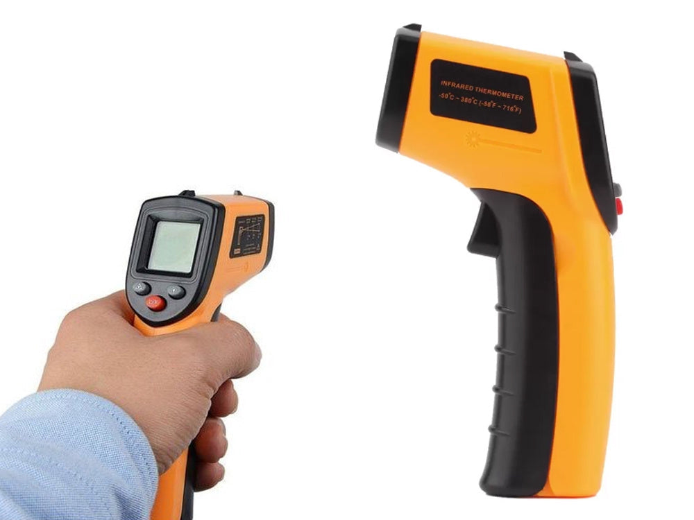 Infraröd termometer pyrometer -50 till 380°C med laser orange