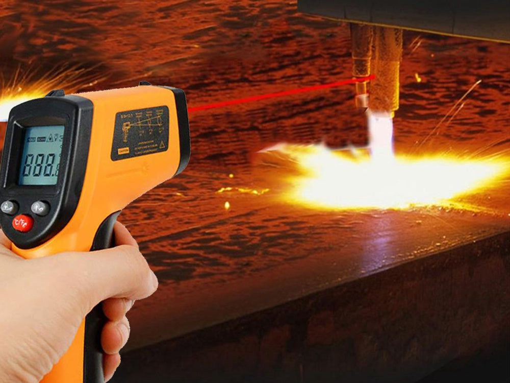 Infraröd termometer pyrometer -50 till 380°C med laser orange