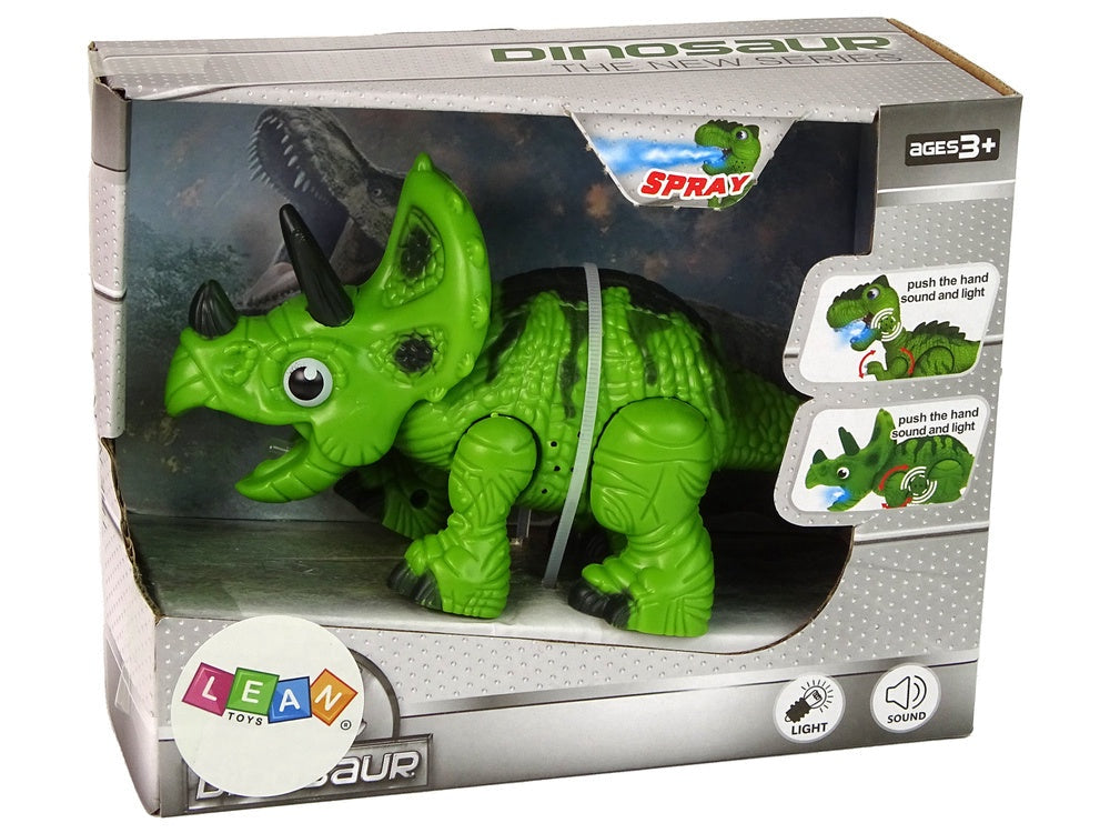 Interaktiv dinosaurie Triceratops 17 cm med ånga och ljud, från 3 år