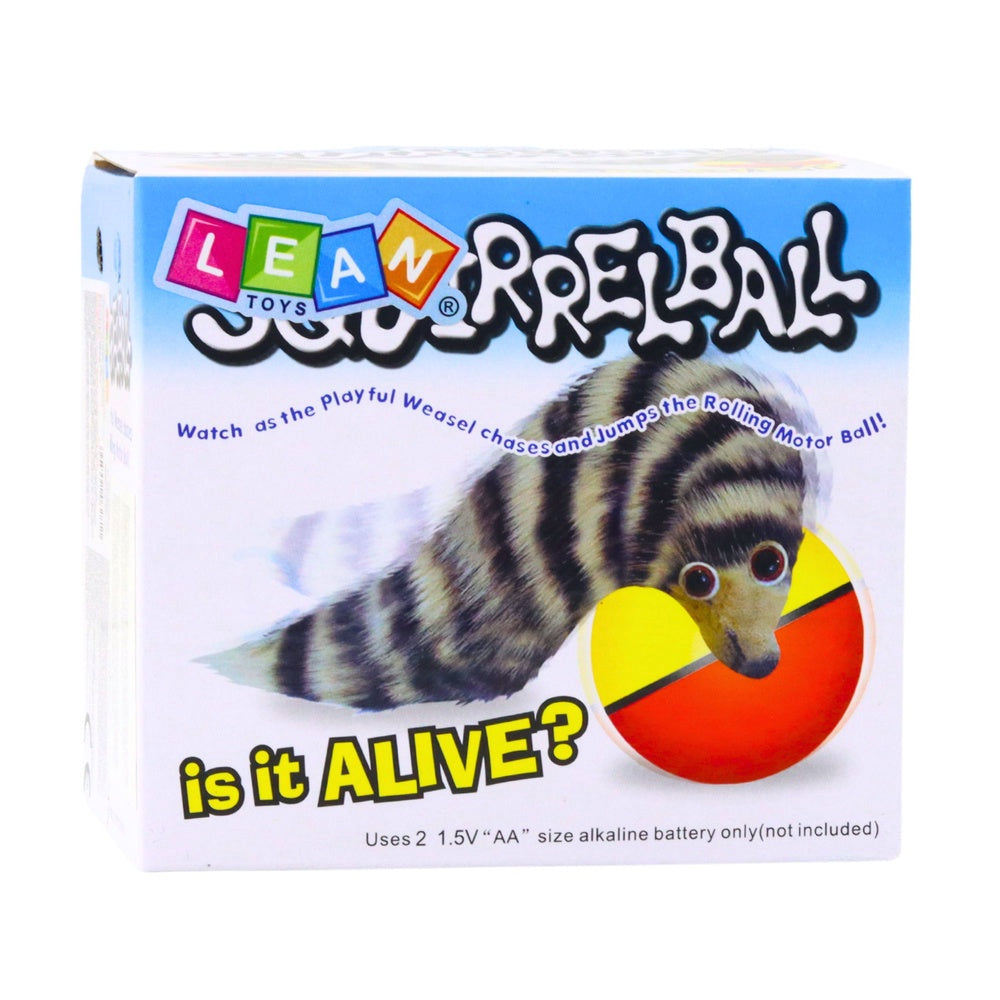 Interaktiv leksaksboll med fluffig ferret, 360° rotation, 3+ år