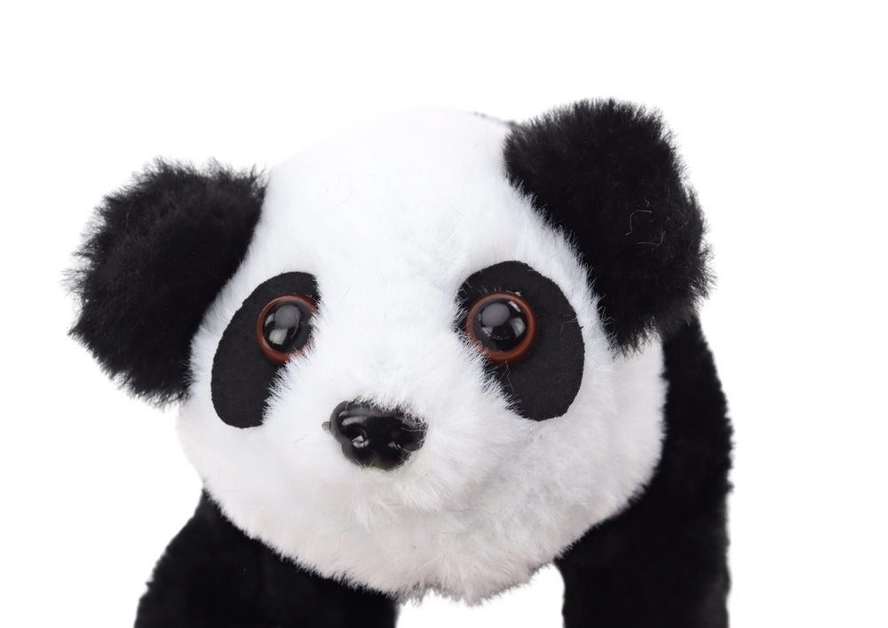 Interaktiv plyschpanda 18 cm med transportväska, batteridriven (2xAA)