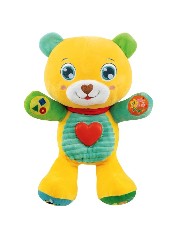 Interaktiv pratande teddybjörn med ljus och knappar, 6+ mån