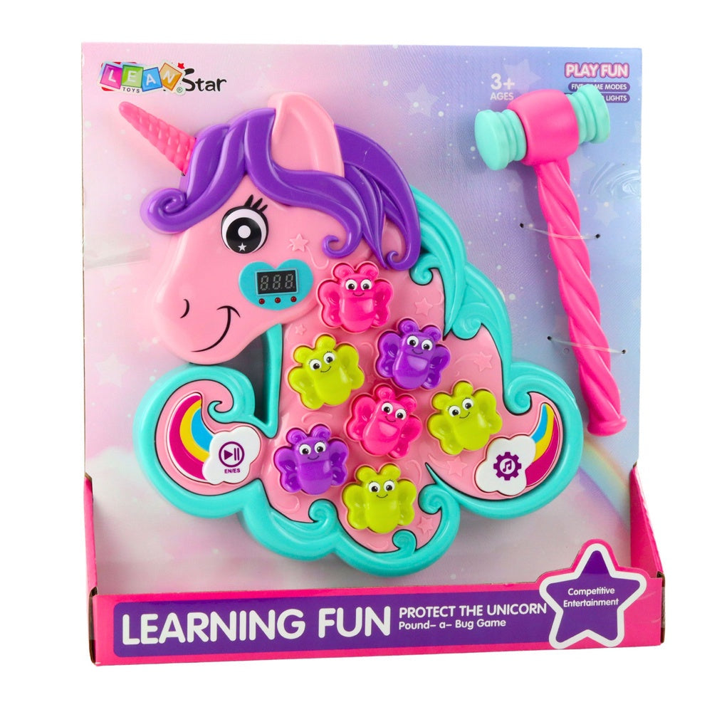 Interaktivt hammarspelet unicorn med ljus/ljud och poängdisplay