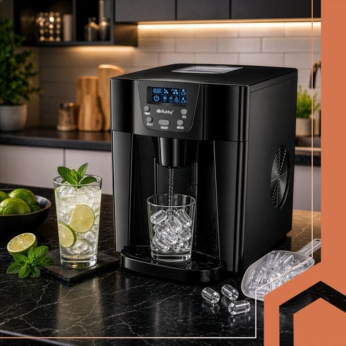 Ismaskin 3L 12 kg/24h kompressor LCD svart 220-240V