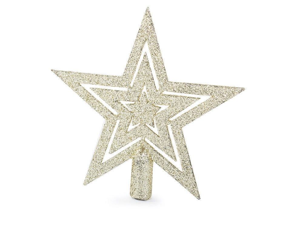 Julgranskulor plast guld 100-pack med stjärna 30-60 mm