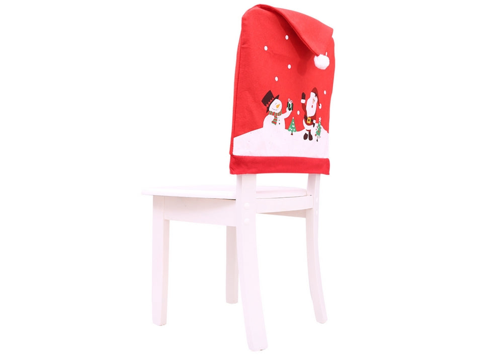 Julstolsöverdrag tomtedräkt röd nonwoven 60x48 cm för standardstol