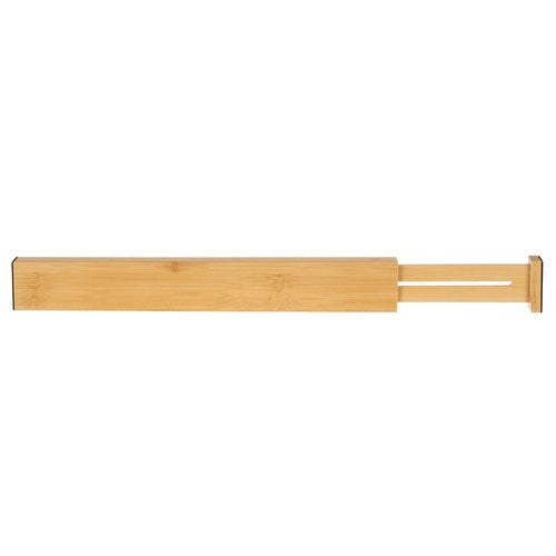 Justerbar lådorganisatör i bambu 4-pack teleskopiska avdelare 42-56 cm