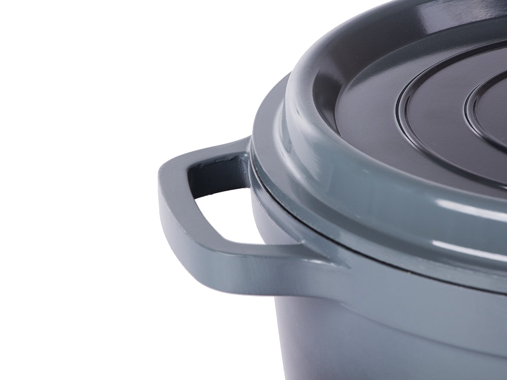 Kastrull med lock 4 L gjuten aluminium non-stick, grå, induktion/ugn