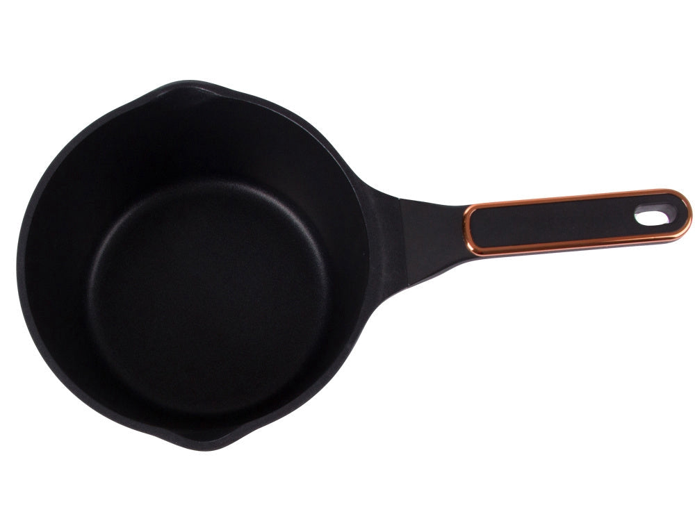 Kastrull- och grytset gjuten aluminium non-stick, för induktion, svart