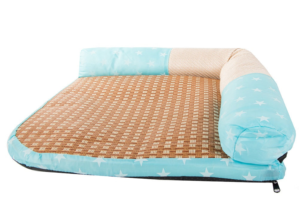 Kattbädd med klösyta storlek L 65x55 cm blandade mönster