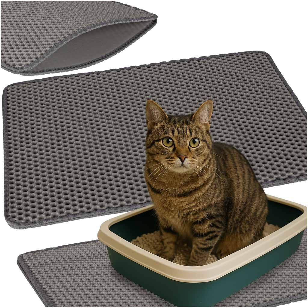 Kattlådematta 2-lagers EVA 60x40 cm vattentät halkfri universell