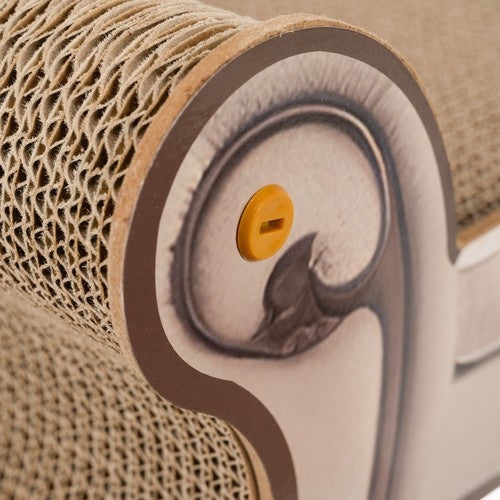 Kattsoffa klösbräda i wellpapp/MDF 60 cm, sittyta 41x28 cm