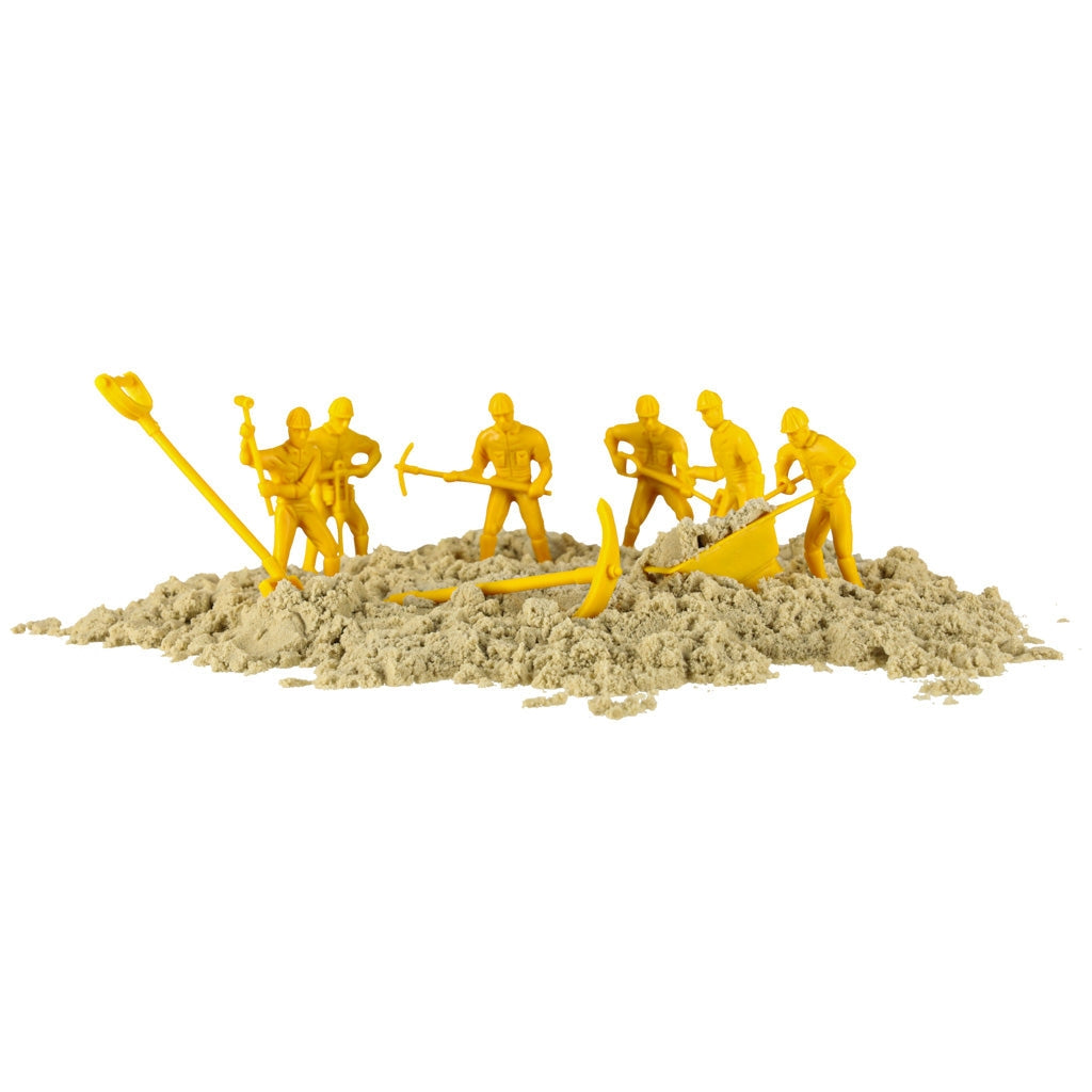 Kinetisk sand byggset 1100 g med formar och byggfordon, 3+