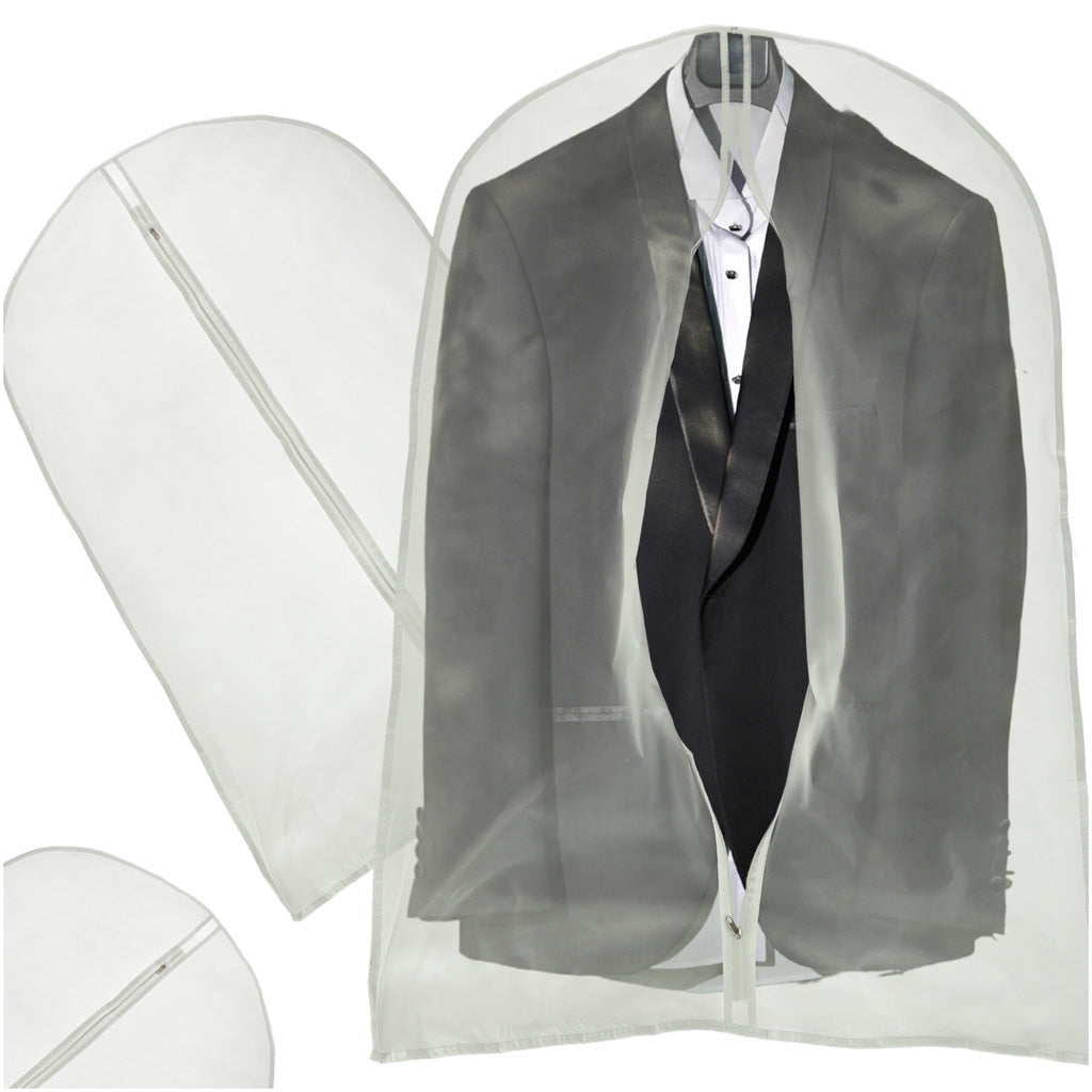 Klädkåpa transparent med dragkedja 120x60 cm för kostym/klänning