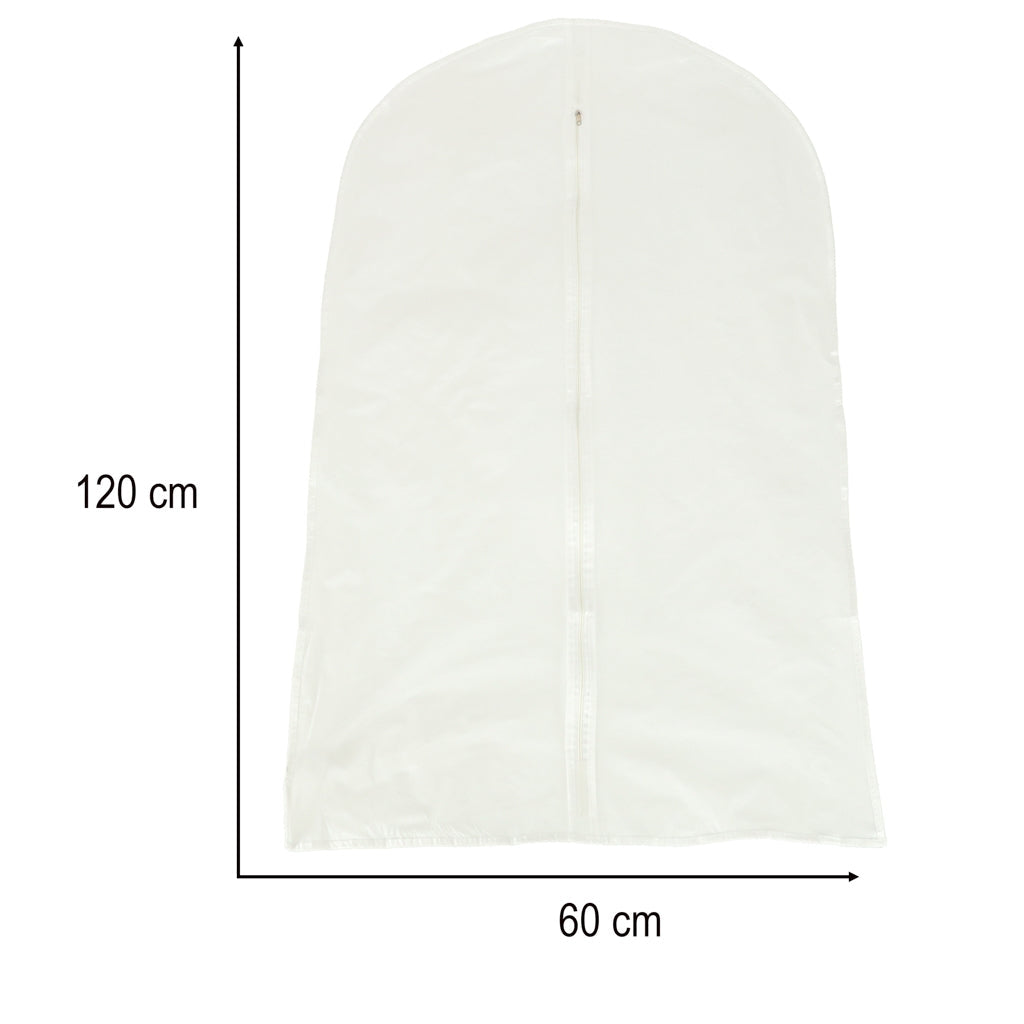 Klädkåpa transparent med dragkedja 120x60 cm för kostym/klänning