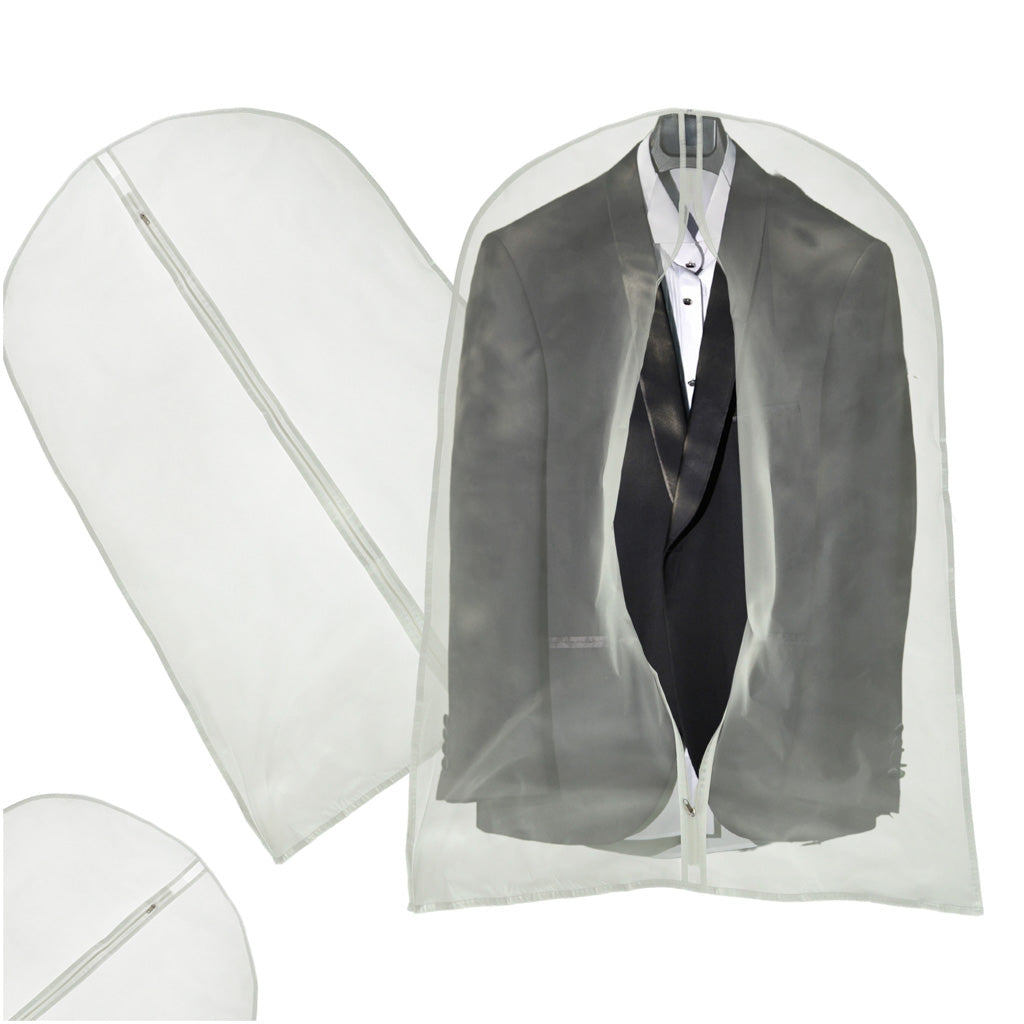 Klädöverdrag för kostym/klänning 100x60 cm transparent polyester